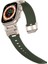 Apple Watch Ultra 49MM Titanyum Metal Başlıklı Silikon Kayışlı Resistance Kordon 5