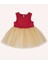 Kız Bebek Geniş Yakalı Kırmızı Elbise 3