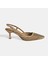 Ten Kadın Perforeli Slingback Deri Topuklu Ayakkabı 1