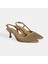 Ten Kadın Perforeli Slingback Deri Topuklu Ayakkabı 2