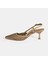 Ten Kadın Perforeli Slingback Deri Topuklu Ayakkabı 3
