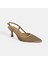 Ten Kadın Perforeli Slingback Deri Topuklu Ayakkabı 5