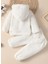 x Ipek Atlas Erkek Kız Bebek Çocuk Kapüşonlu Peluş Ikili Takım 2