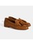 Taba Kadın Püskül Detaylı Slip-On Deri Loafer 2