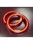 Peteksiz Kırmızı Neon Işıklı 20CM Midrange ve Hoparlör Kapağı 1takım 2ADET Hoparlörünüz Görünür 3