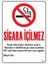 Sigara Içilmez Uyarı Levhası 25X35 KOD:866 1