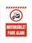 3mm Dekota (Forex) Üzerine Uv Baskı Motorsiklet Park Alanı Levhası 35X25 cm 1