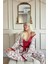 Kırmızı Flore Exclusive Örme Sabahlıklı Kadın Pijama Takımı 2