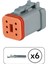 DT06-6S Erkek Konnektör 6 Pin Kablosuz 1