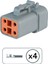 DTP06-4S Erkek Konnektör 4 Pin Kablosuz 1