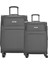 2'li Valiz Seti Orta Ve Kabin Boy Lüx Kumaş Valiz Antrasit 04pc6000 1