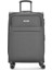 2'li Valiz Seti Orta Ve Kabin Boy Lüx Kumaş Valiz Antrasit 04pc6000 2