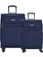 2'li Valiz Seti Orta Ve Kabin Boy Lüx Kumaş Valiz Lacivert 04pc6000 1