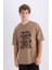 Kısa Kollu Tişört Unisex Erkek Kadın Baskılı Oversize Text T-Shirt 1