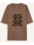 Kısa Kollu Tişört Unisex Erkek Kadın Baskılı Oversize Text T-Shirt 2