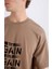 Kısa Kollu Tişört Unisex Erkek Kadın Baskılı Oversize Text T-Shirt 3