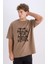 Kısa Kollu Tişört Unisex Erkek Kadın Baskılı Oversize Text T-Shirt 4