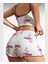 Lily Pembe/beyaz Flamingo Desenli %100 Pamuk Ince Askılı Büstiyer Şort Takım 3
