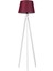 Kumaş Lambader Ahşap 3 Ayaklı Tripod Lamba Abajur Konik Başlık Bordo Beyaz Ayak L327 1