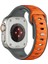 Apple Watch Ultra / Ultra 2 49 mm Uyumlu Silikon Kordon Çift Renkli Premium Spor Tasarım Kayış 3