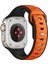Apple Watch Ultra / Ultra 2 49 mm Uyumlu Silikon Kordon Çift Renkli Premium Spor Tasarım Kayış 3