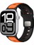 Apple Watch 7 8 9 45 mm Uyumlu Silikon Kordon Çift Renkli Premium Spor Tasarım Kayış 1