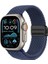 Apple Watch Ultra / Ultra 2 49 mm Uyumlu Örgü Kordon Magnetik D Tokalı Kayış Mıknatıslı Metal Toka 1