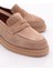 Erkek Loafer Ayakkabı Bej Süet Kısa Topuklu Rahat Kullanım İçin Tasarlandı 4