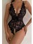 Mulvxley LEY02 Özel Bölgesi Açık Dantelli Siyah Babydoll TM1277 (Mulvix) 1