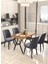Pia 70x110 cm Atlantik Mutfak Masası, Masa Sandalye Takımı, Masa Takımı, 4 Gri Sandalye 1