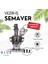 Demlikli Vezir Köprü Vezir -Iş Krom Çelik Paslanmaz Demlikli Semaver 4lt 1