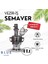 Demlikli Vezir Köprü Vezir -Iş Krom Çelik Paslanmaz Demlikli Semaver 4lt 2