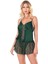 Aria's Closet Koyu Yeşil Saten Babydoll Şort Takımı 1