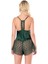Aria's Closet Koyu Yeşil Saten Babydoll Şort Takımı 3