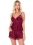 Aria's Closet Bordo Saten Babydoll Şort Takımı 1