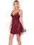 Aria's Closet Bordo Kısa Saten Gecelik 2