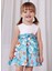 Kız Bebek Baskılı Saten Elbise 5023 2