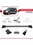 Mitsubishi Pajero (V60) 5 Kapı 1999-2006 Arası ile Uyumlu Fly Model Ara Atkı Tavan Barı Gri 3 Adet 3