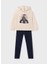 Kız Çocuk Kapişonlu Pullover Tayt 2 Li Set 7749 1