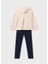 Kız Çocuk Kapişonlu Pullover Tayt 2 Li Set 7749 3