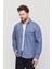 Slim Fit Erkek Çift Cepli Çıtçıtlı Kot Gömlek 5