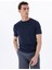 Bisiklet Yaka Düz Lacivert Erkek T-Shirt F5SM-TST 2080 3