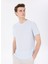 Bisiklet Yaka Jakarlı Açık Mavi Erkek T-Shirt F5SM-TST 2733 1