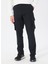 Lastikli Bel Düz Paça Standart Siyah Erkek Pantolon J4SM-PNT7204 3