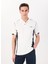 Blok Desenli Beyaz Erkek Polo T-Shirt J5SM-TST7316 2