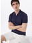D5SM-TST3807 Lacivert Relaxed Düz Erkek Polo T-Shirt 2
