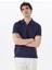 D5SM-TST3807 Lacivert Relaxed Düz Erkek Polo T-Shirt 4