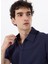 D5SM-TST3807 Lacivert Relaxed Düz Erkek Polo T-Shirt 5