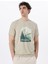 D5SM-TST3881 Mint Melanj Bisiklet Yaka Relaxed Baskılı Erkek T-Shirt 2