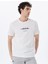 D5SM-TST3793 Beyaz Bisiklet Yaka Relaxed Baskılı Erkek T-Shirt 2